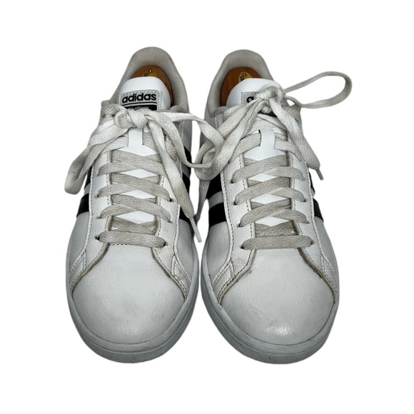 Adidas Cloud Foam Ortholite Float White w/Black Stripes Sneakers Sz 8.5 - Picture 2 of 11